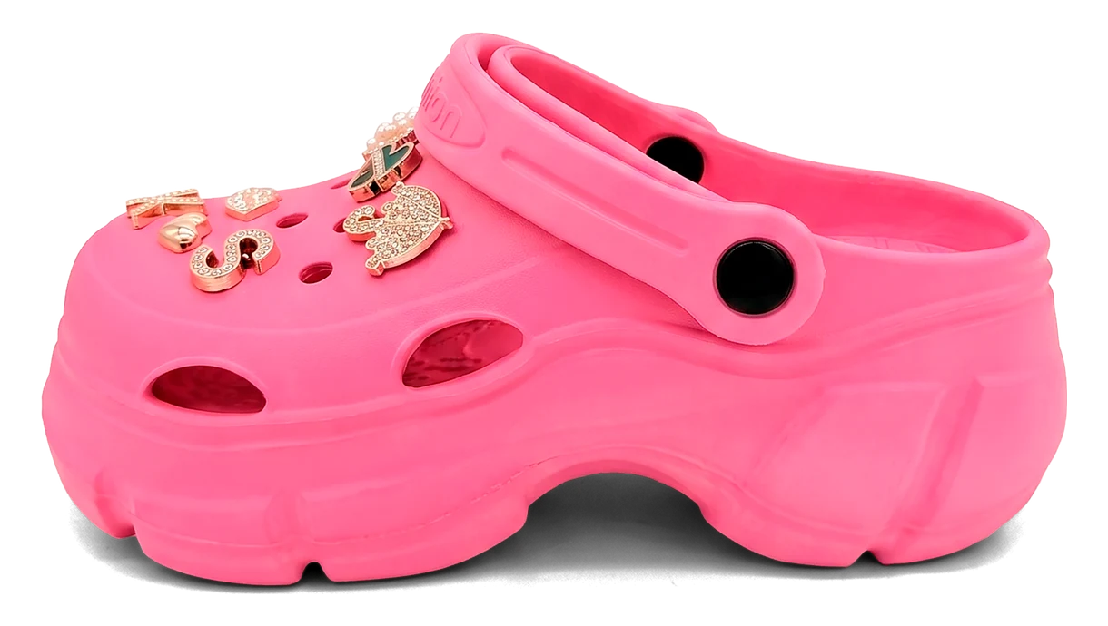 KING CROSS Fashion, color Fucsia — ojota con dijes y charms